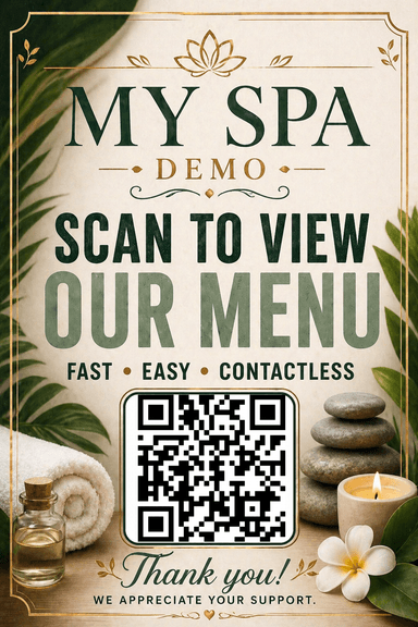 My Spa QR flyer